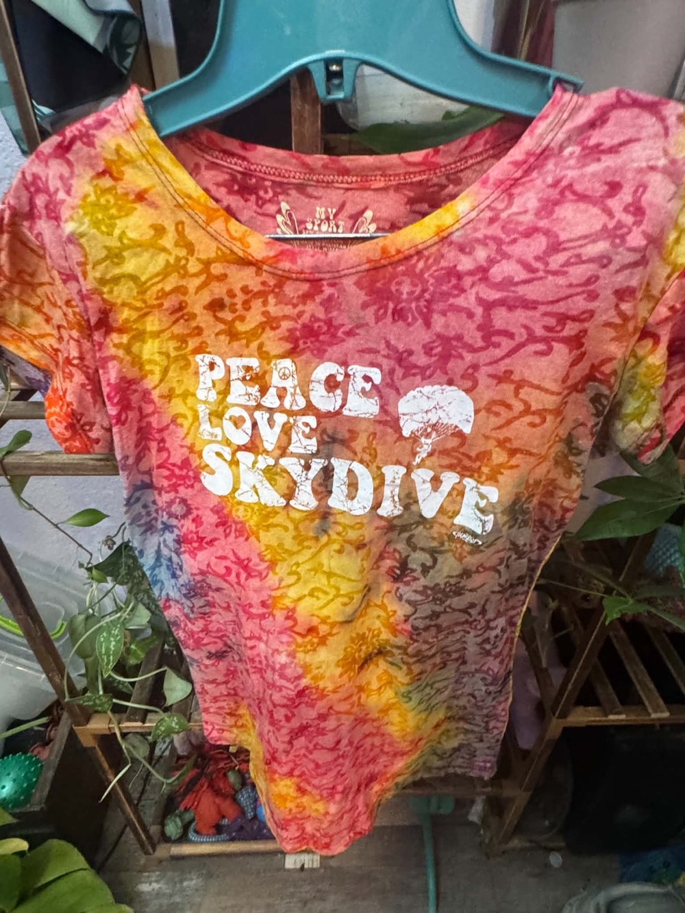 Peace Love Skydive Tie-Dye Short Sleeve Tee - Multi